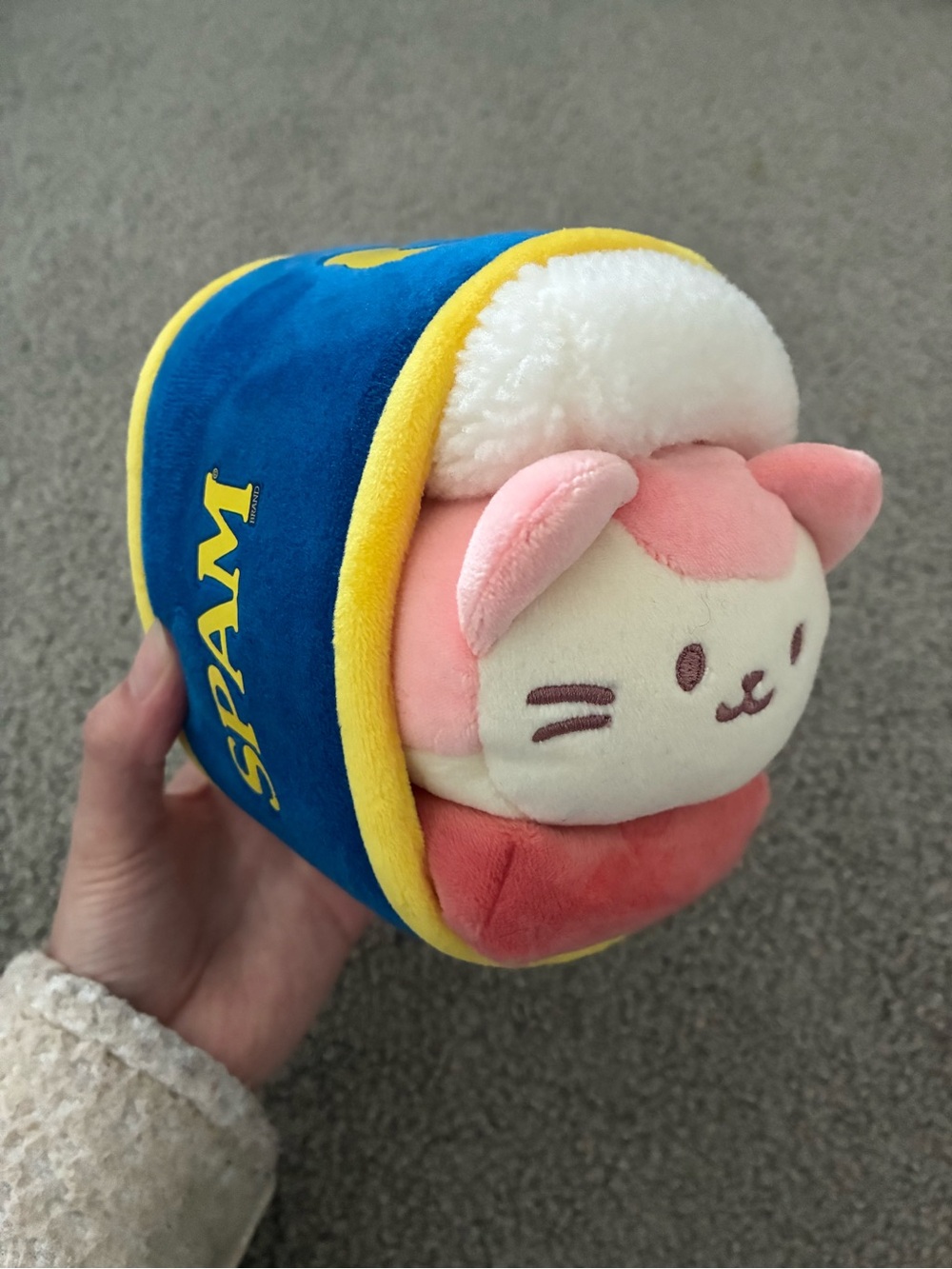 Anirollz spam musubi cat plush